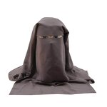 Muslim Islamic Niqab Manufacturer - Hijab Burqa Bonnet Oversize Protected Veil Bandana Black
