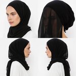 Muslim Women Bonnet Manufacturer - + Chiffon Hijab Head Scarf Underscarf Stretch Cover Headwrap