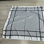 Men Shemagh Keffiyeh Scarf Manufacturer - Arab Palestine Black on White Kufiya Arafat Cotton