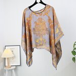Silk Scarves Pullover Manufacturer - New Luxury Ladies Outdoor Casual Silk Print 110x110cm
