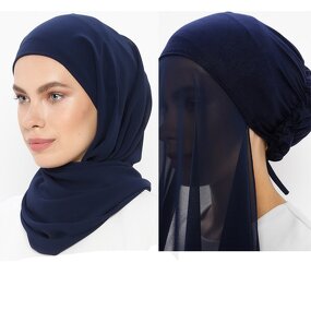 Muslim Women Bonnet Manufacturer - + Chiffon Hijab Head Scarf Underscarf Stretch Cover Headwrap