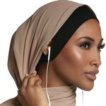 Inner Hijab Manufacturer - 2025 NEW Ear Hole Stretchy Cotton Muslim Turban Hat