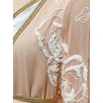 Middle East Abaya Dress Manufacturer - Desert Rose Heavy Industry Embroidery 2 Piece Inner Cloth