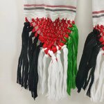 Palestine Flag Scarf Manufacturer - Custom National Day 14x140cm Jacquard Soft Palestinian Flag Hijab