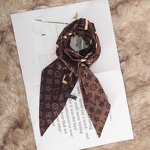 Silk Cotton Scarf Manufacturer - Trendy Girls Twill Printed Belt Vintage Hair Ties Neckerchief