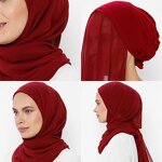 Muslim Women Bonnet Manufacturer - + Chiffon Hijab Head Scarf Underscarf Stretch Cover Headwrap