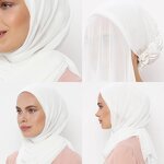 Muslim Women Bonnet Manufacturer - + Chiffon Hijab Head Scarf Underscarf Stretch Cover Headwrap