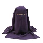 Muslim Islamic Niqab Manufacturer - Hijab Burqa Bonnet Oversize Protected Veil Bandana Black