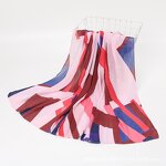 Ladies Shawl Manufacturer - Fashion Soft Printed Wrinkle Bubble Chiffon Muslim Headscarf 180x90cm