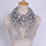 Muslim Hijabs Scarf Manufacturer - Factory High Quality Lace Floral Print 23 Colors