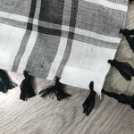 Arab Turban Keffiyeh Manufacturer - Tassel Muslim Hijab Shemagh Desert Scarf Wrap 125x125cm