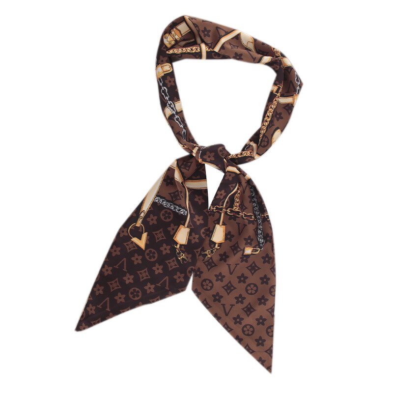 Silk Cotton Scarf Manufacturer - Trendy Girls Twill Printed Belt Vintage Hair Ties Neckerchief