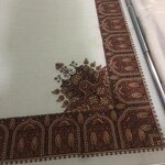 Eid Al Fitr Islamic Hijab Manufacturer - Shemagh Arabic Men Embroidery 10cm Keffiyeh 55x55inch