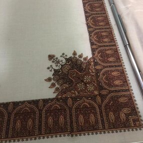 Eid Al Fitr Islamic Hijab Manufacturer - Shemagh Arabic Men Embroidery 10cm Keffiyeh 55x55inch