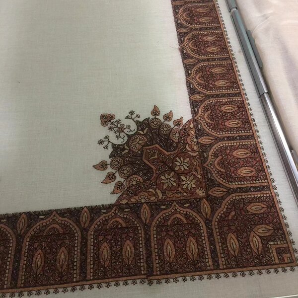 Eid Al Fitr Islamic Hijab Manufacturer - Shemagh Arabic Men Embroidery 10cm Keffiyeh 55x55inch