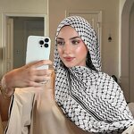 Printed Chiffon Women Hijab Manufacturer - Arab Scarf Middle East Dubai Palestinian Headscarf