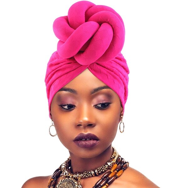 Turban Hat Manufacturer - Fashion Muslim Top Knot Big Flower for African Women
