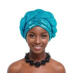Headscarf Hat Manufacturer - Popular African New Style Handmade Beaded Twist Braided Head Wrap