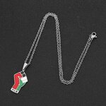 Palestine Necklace Manufacturer - Stainless Steel Letter National Flag Map Pendant