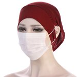 Inner Hijab Manufacturer - 2025 NEW Ear Hole Stretchy Cotton Muslim Turban Hat