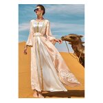 Middle East Abaya Dress Manufacturer - Desert Rose Heavy Industry Embroidery 2 Piece Inner Cloth