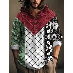 Palestine Hooded Shirt Manufacturer - 2025 Fashion Spring Autumn Hot Selling 3D Long Sleeve Pullover