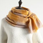 Pashmina Plaid Scarf Manufacturer - Autumn Winter Korean New Women's Versatile Warm Stripe