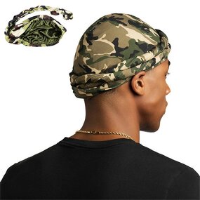 Camouflage Halo Turban Manufacturer - for Men Satin Lined Soft Twist Head Wrap Cotton