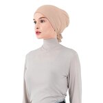 Muslin Women Scarf Manufacturer - Customized Elastic Jersey Hijab with Back Tie Underscarf