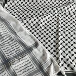 Men Shemagh Keffiyeh Scarf Manufacturer - Arab Palestine Black on White Kufiya Arafat Cotton