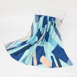 Ladies Shawl Manufacturer - Fashion Soft Printed Wrinkle Bubble Chiffon Muslim Headscarf 180x90cm