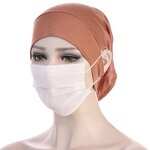 Inner Hijab Manufacturer - 2025 NEW Ear Hole Stretchy Cotton Muslim Turban Hat