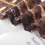 Silk Cotton Scarf Manufacturer - Trendy Girls Twill Printed Belt Vintage Hair Ties Neckerchief