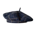 Beret Hat Manufacturer - Retro Fashion Winter Autumn British Grid Flying Saucer Cap