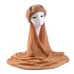 Muslim Women Hijab with Hat Manufacturer - High Quality Ready to Wear Cotton Shawl Instant Chiffon 2pcs