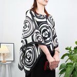 Silk Scarves Pullover Manufacturer - New Luxury Ladies Outdoor Casual Silk Print 110x110cm