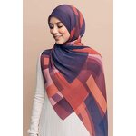 Ladies Shawl Manufacturer - Fashion Soft Printed Wrinkle Bubble Chiffon Muslim Headscarf 180x90cm