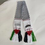 Palestine Flag Scarf Manufacturer - Custom National Day 14x140cm Jacquard Soft Palestinian Flag Hijab