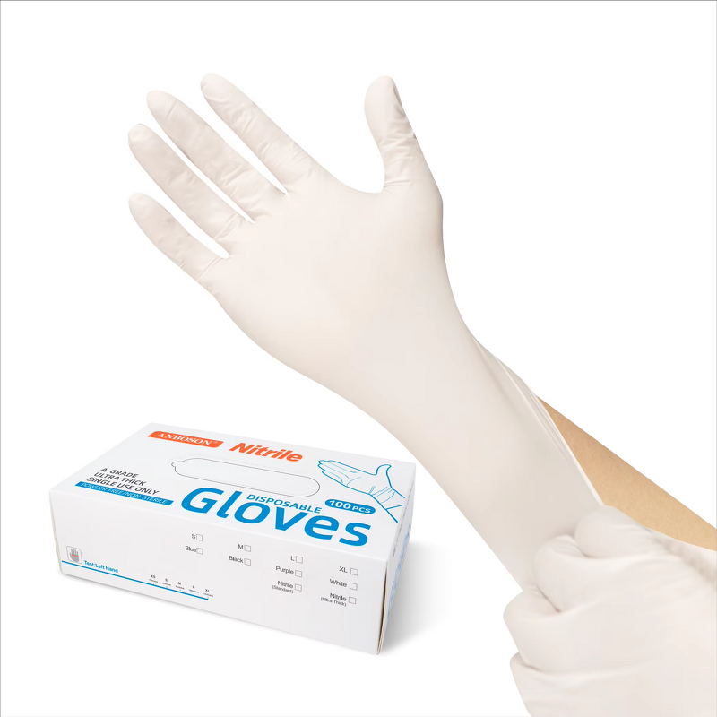 Disposable Nitrile Gloves Manufacturer - Crisp White Powder Free Latex Free for Tattoo Artists Barber Service