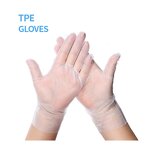 Barber Glove Manufacturer - Hair Hand Free Powder Blue Elastic Soft Tpe Nurse Safety Gloves