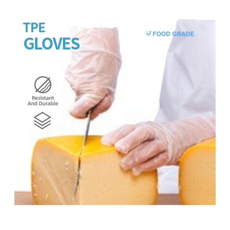 Disposable Hybrid Gloves Manufacturer - Transparent PE Plastic and TPE for Household Use Cost-effective
