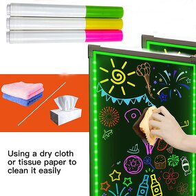 Art Markers Gift Set Manufacturer - Promotional Neon Colors Non-Toxic Wet Wiped Chalk Pens Chalk Marker