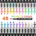 Acrylic Brushes Markers Manufacturer - High-coverage Waterproof Liquid Ink 72 Colors Set with Soft Brush Tips