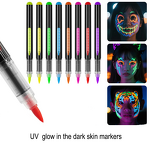 UV Marker Pens Set Manufacturer - Non-toxic Custom Logo Liquid Ink 8 Colors Glow Dark Erasable Dual-Sided Fine Tip PET