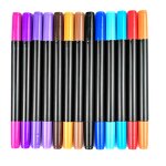 Fabric Markers Set Manufacturer - Dual Tips 24 Colors Chisel & Bullet Tips Waterproof Permanent
