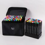 Sketching Markers Manufacturer - 36-Color Pack Alcoholic with Dual Brush and Chisel Tips for Paper Writing