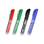 Dry Erase Ink Markers Manufacturer - 12-Packs Black Red & White Refillable Whiteboard Marker Pens