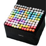 Permanent Markers Manufacturer - Multi-Color with Dual Brush and Chisel Tips Alcoholic Sketching for Paper Writing