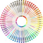Glitter Gel Marker Pen Set Manufacturer - 60-Color Adult Coloring Book Writing & Painting Plastic Material