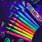 UV Tattoo Pens Manufacturer - Safe Non Toxic Quick-Dry Glow Under UV Light Fine Tip Markers Set